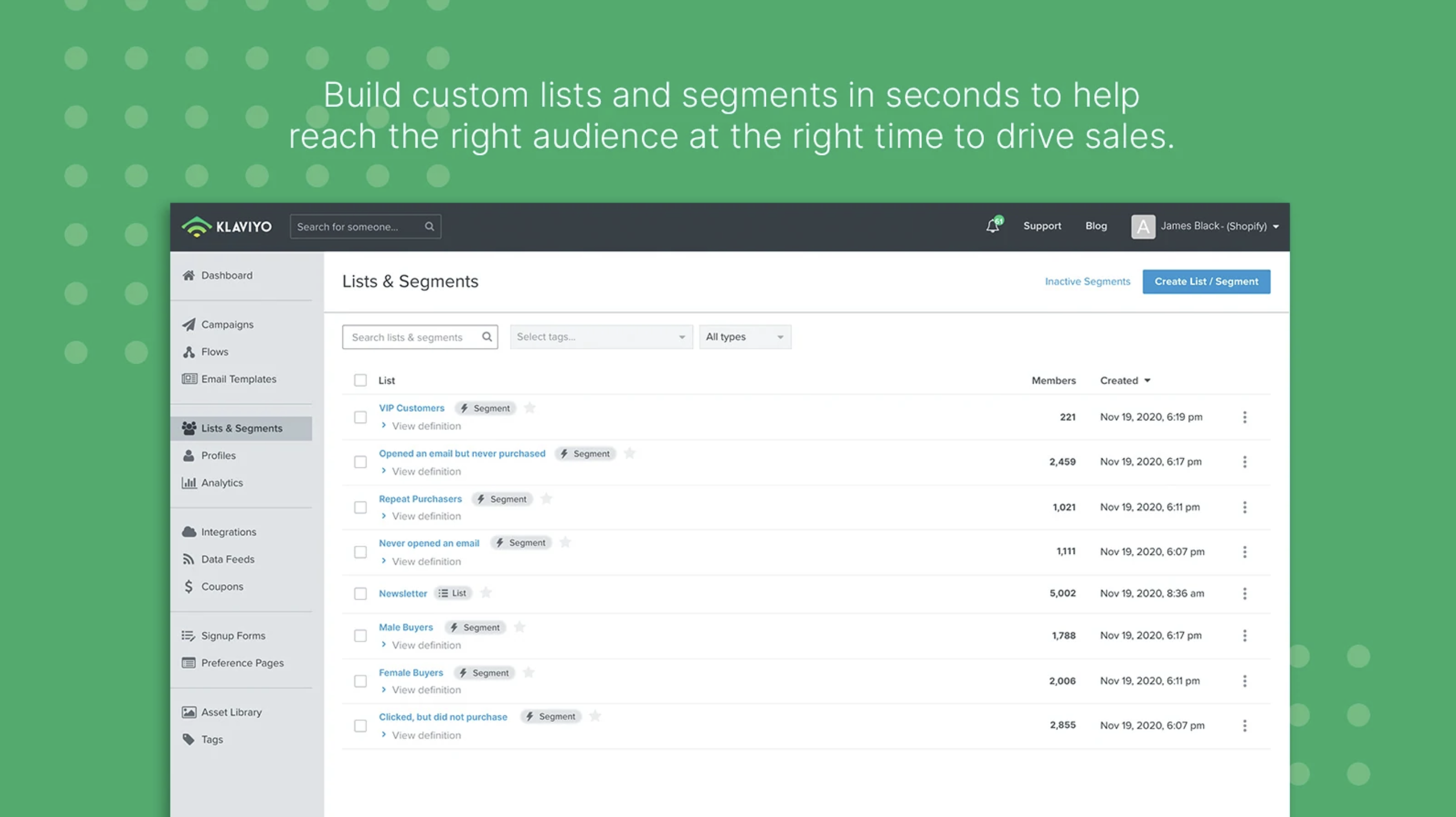 Shopify Email Vs Klaviyo: An In-Depth Comparison 12 Klaviyo segmentation