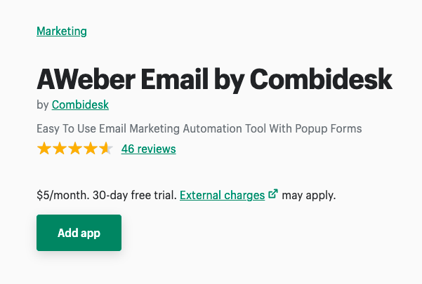 AWeber — Massive library of email templates tool