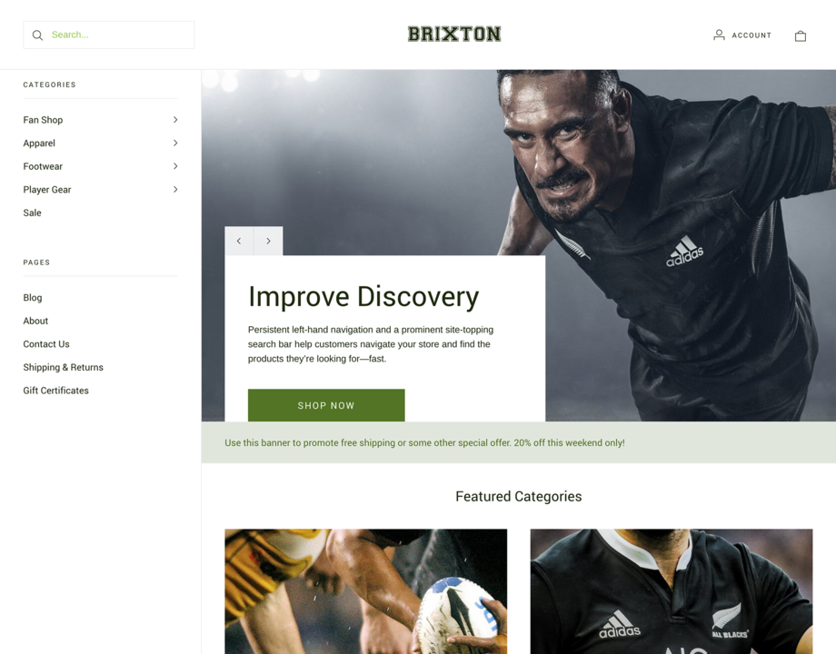 Brixton Bigcommerce theme