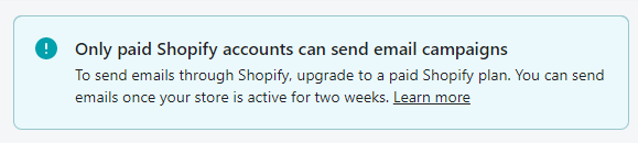 Shopify email setup