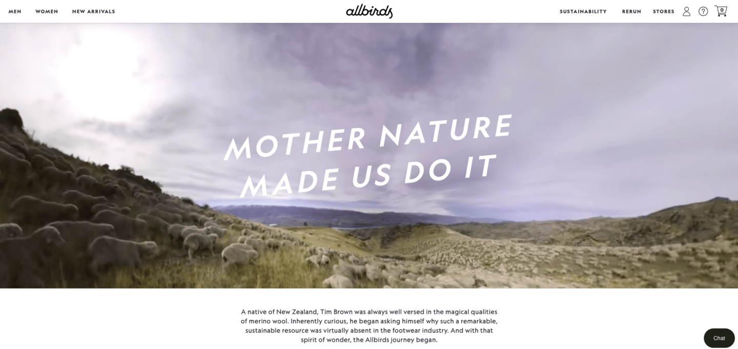 Allbird's brand story