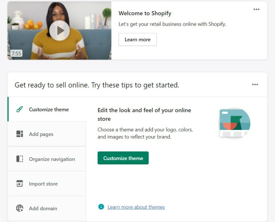 how to set up a shopify store