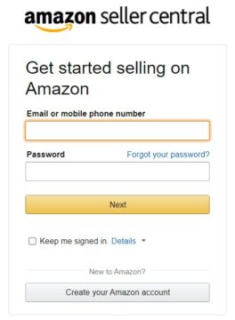 creating amazon seller account