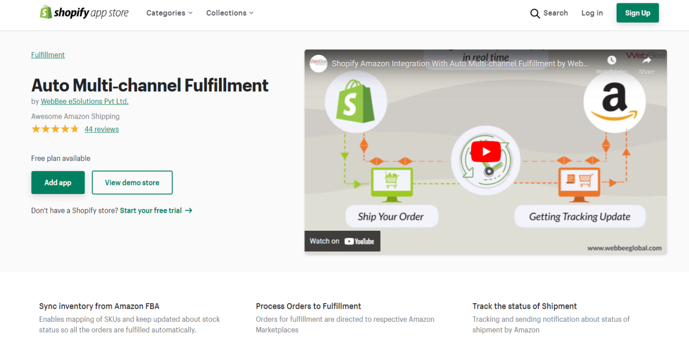 Auto Multi-channel Fulfillment app by WebBee