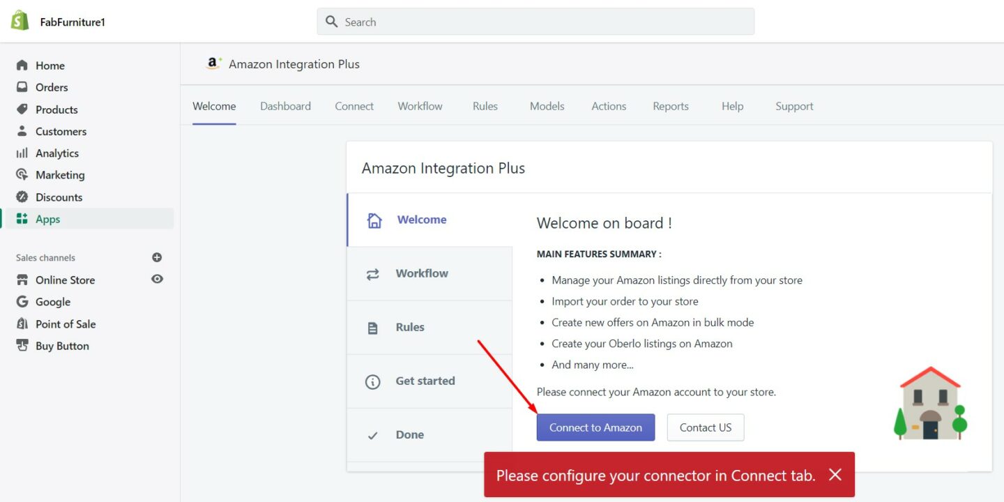 connecting shopify with amazon