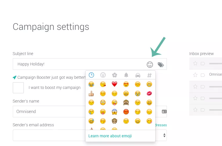 emoji in email subject line