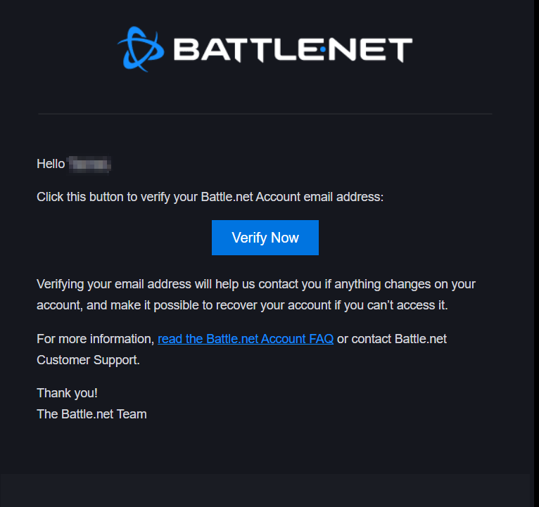 no-reply email by battle.net