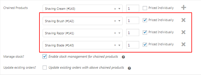 Chained Products plugin