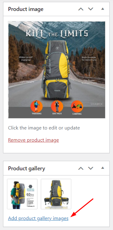 how to change the product image in woocommerce
