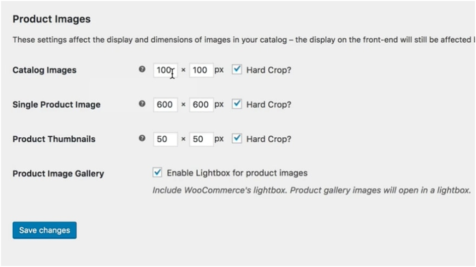 optimization of woocommerce product images