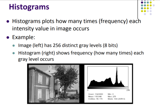 example of an image and its histogram