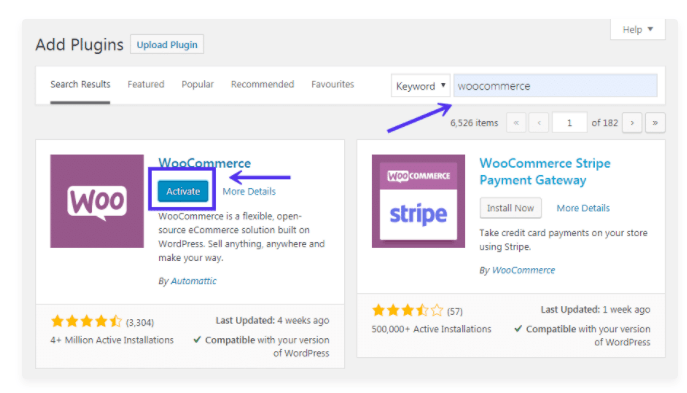 process of configuring WooCommerce setup wizard
