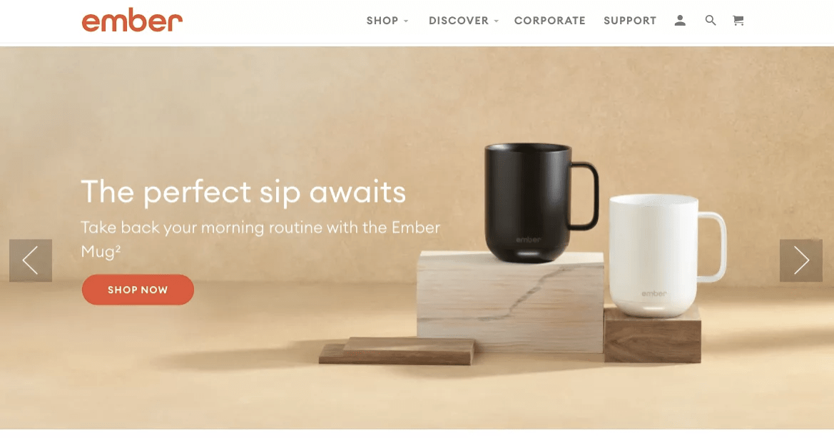 example of a good headers on ecommerce store