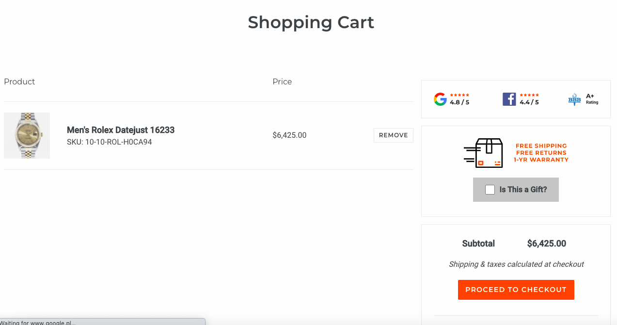 Social proof in checkout page