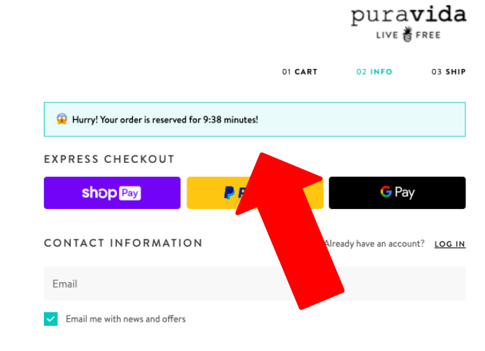 example of special offer to increase a sense of urgency