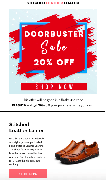 stitched leather loafter newsletter