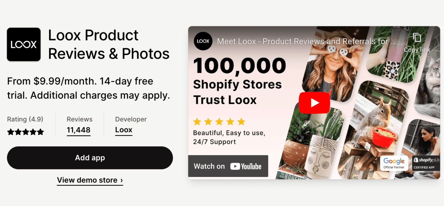 Loox - Shopify Product Reviews, UGC, Referrals, Upsells