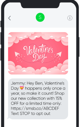 Valentine's day SMS message