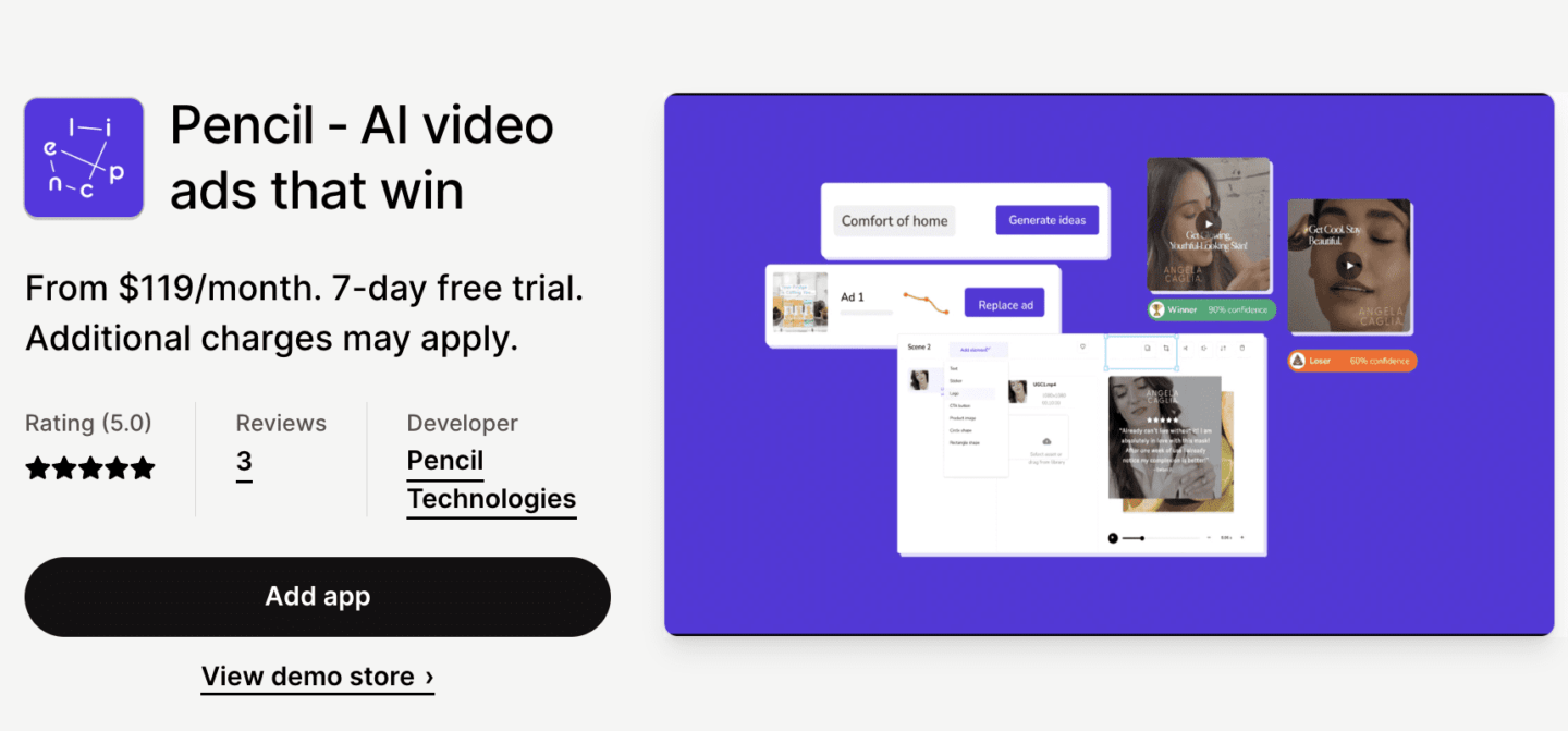 Pencil Shopify app