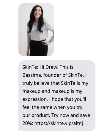 SMS welcome messages