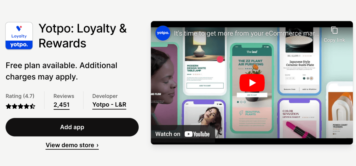 Yotpo Shopify app