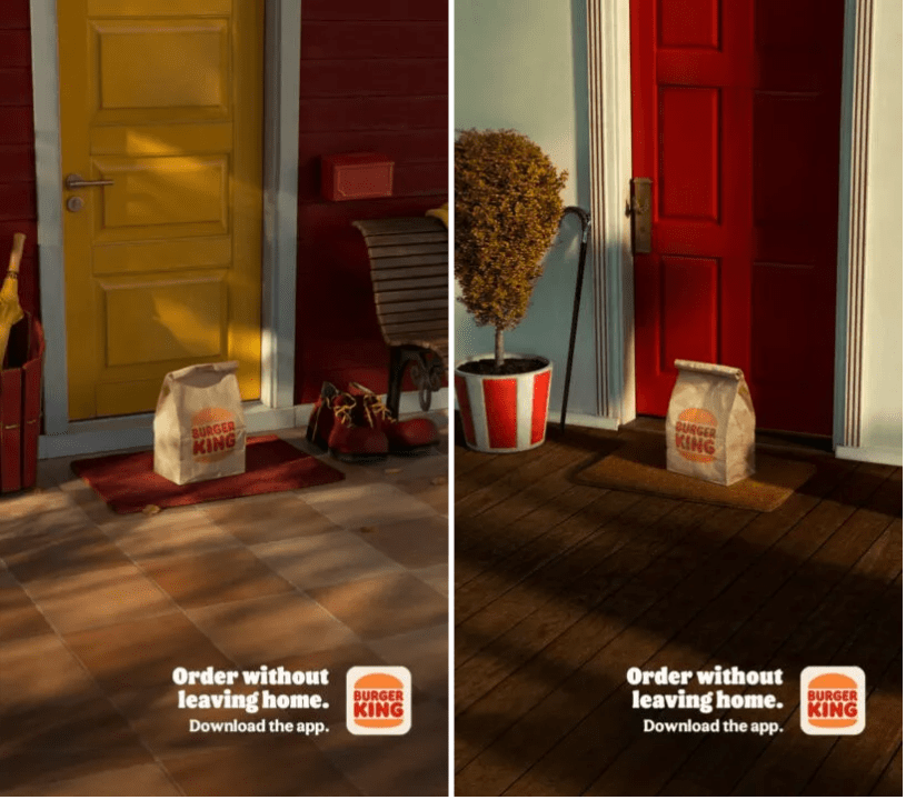 Burger King delivery ads