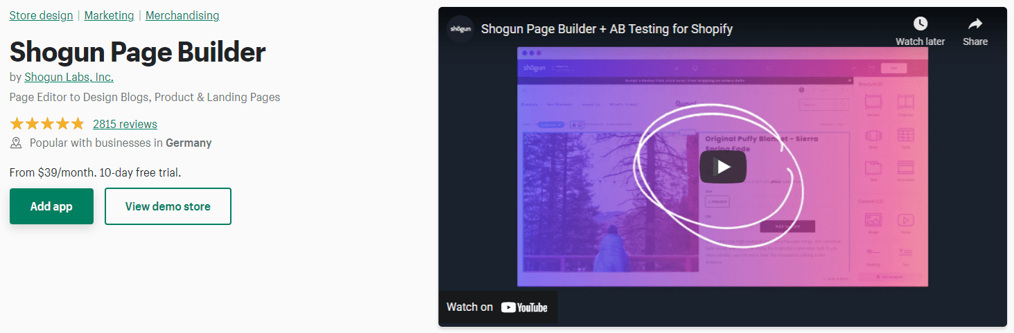 Shogun Page Builder