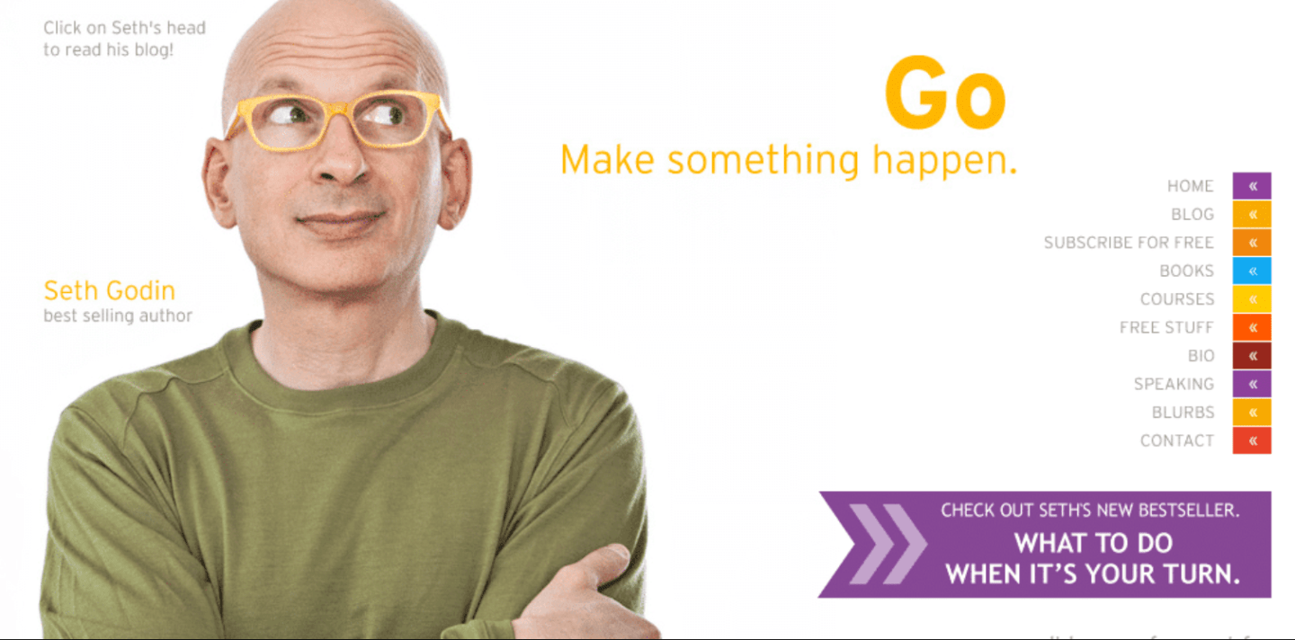 Seth Godin shows the importance of body language to direct viewers’ attention to the most important part of your ad