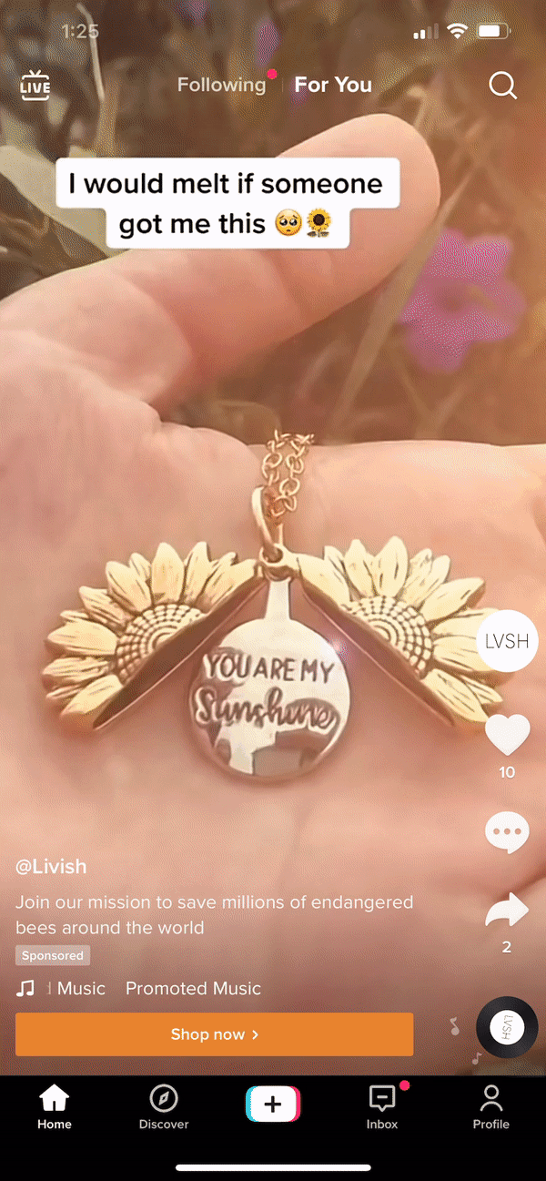 In-feed Tik Tok ads