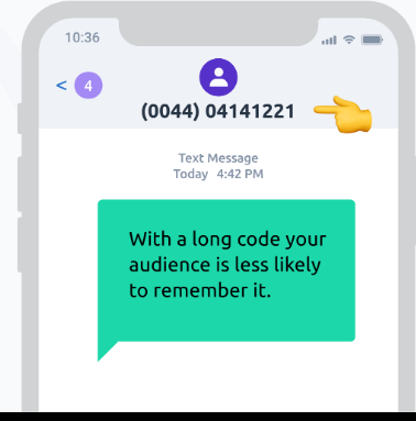 Long code SMS