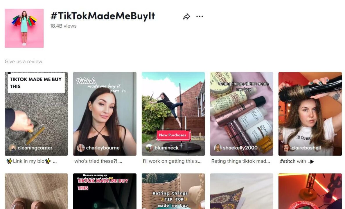 tiktok hashtags #TikTokMadeMeBuyIt