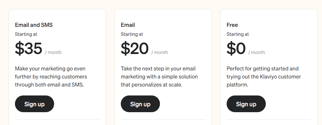 klaviyo shopify pricing