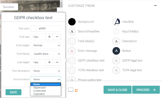 process of adjusting landing page design elements
