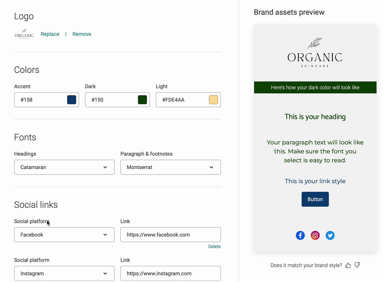 example of brand assets