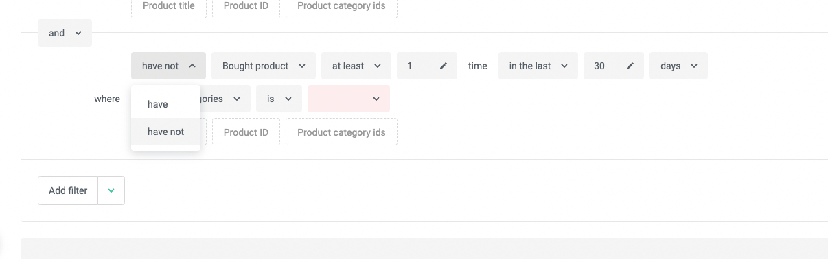 segment of people who have bought the product at least 1 time in total