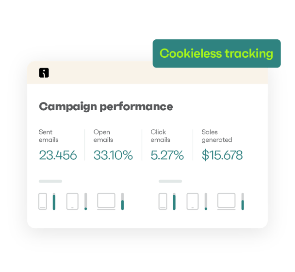 example of cookieless tracking using Omnisend