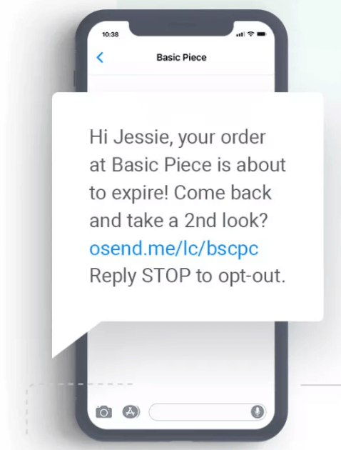 personalized text message