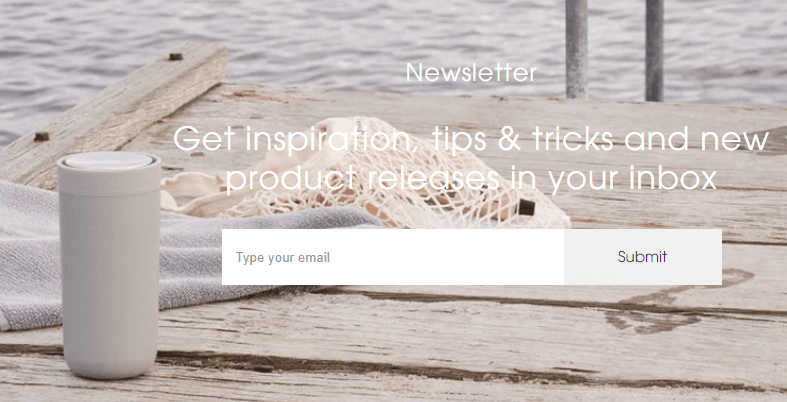 newsletter opt-in option that shows value in many other forms without discounts