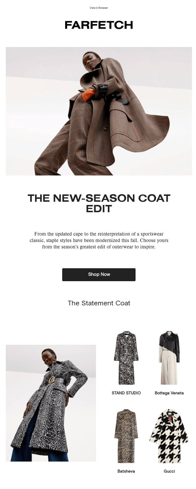 Farfetch's new season coat edit