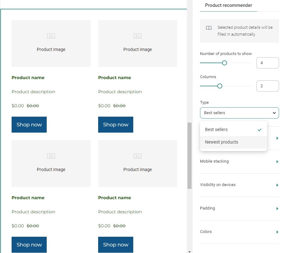personalized product recommendations