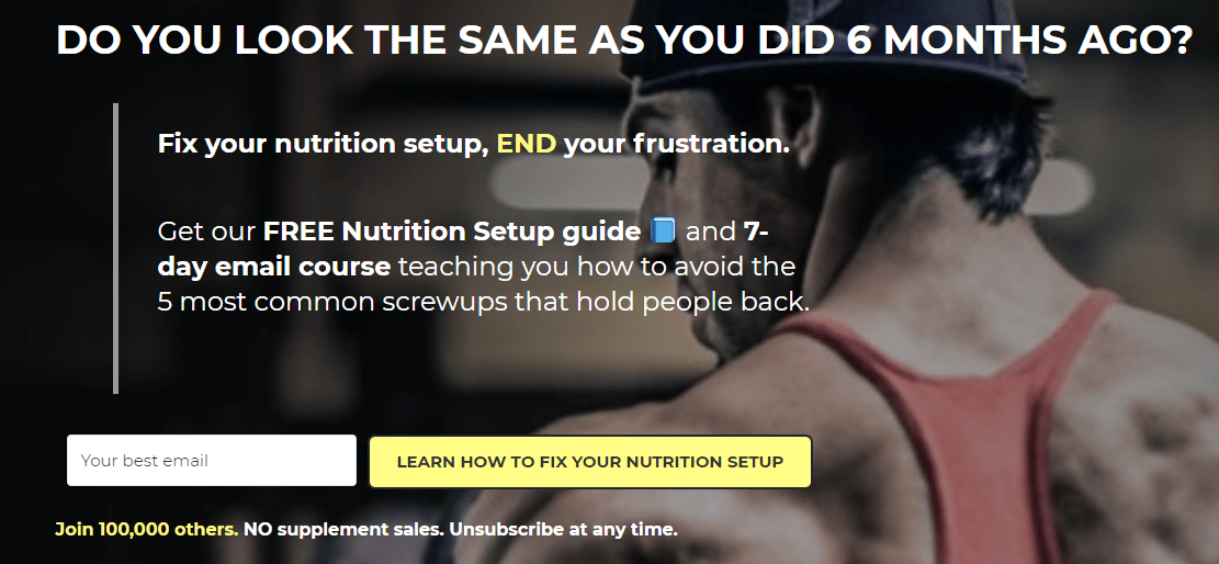 the way to use homepage as a landing page to collect information for opt-in emails