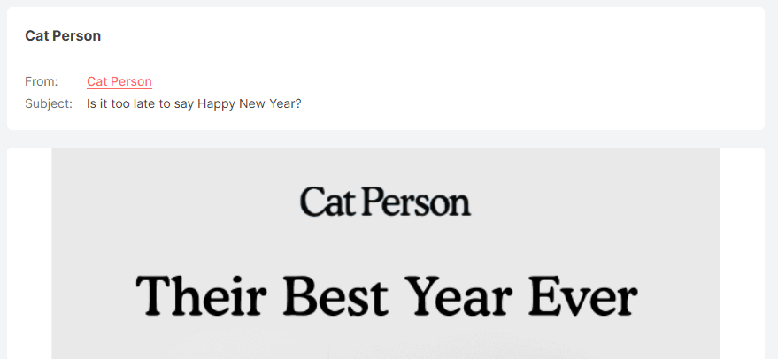 New Year email subject line with a  question