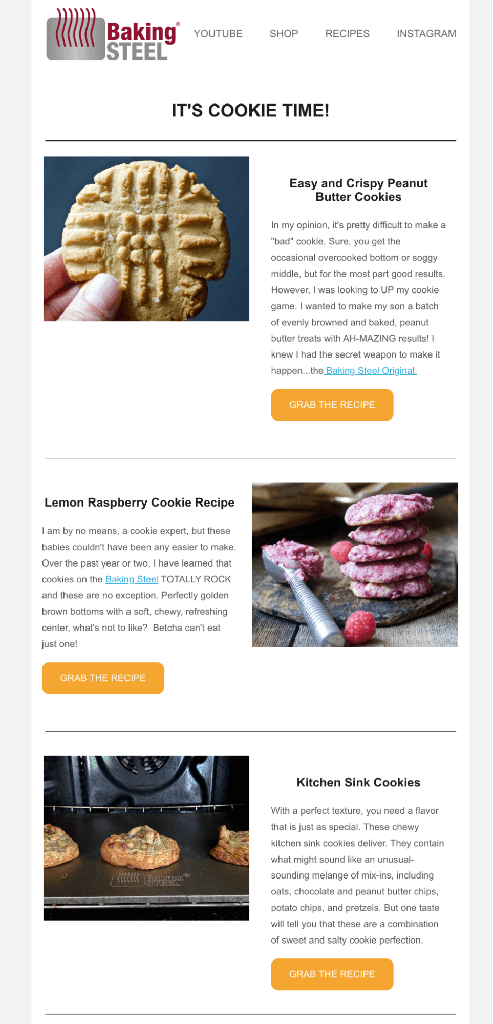 welcome email subject line example: To all you cookie monsters!