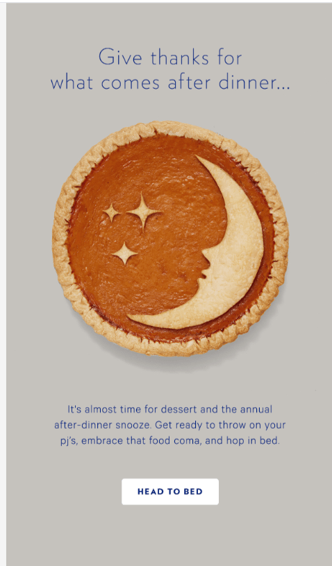 Casper thanksgiving email