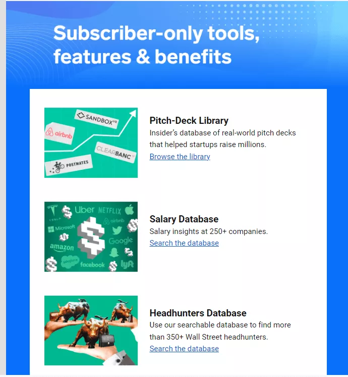 welcome email subject line example: Subject line: Insider’s subscriber-exclusive benefits