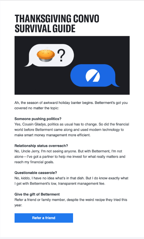 Betterment email