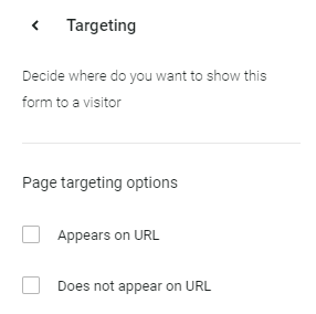 hide the popup on specific pages or for specific UTMs