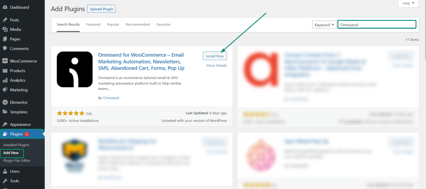 Omnisend plugin for Woocommerce