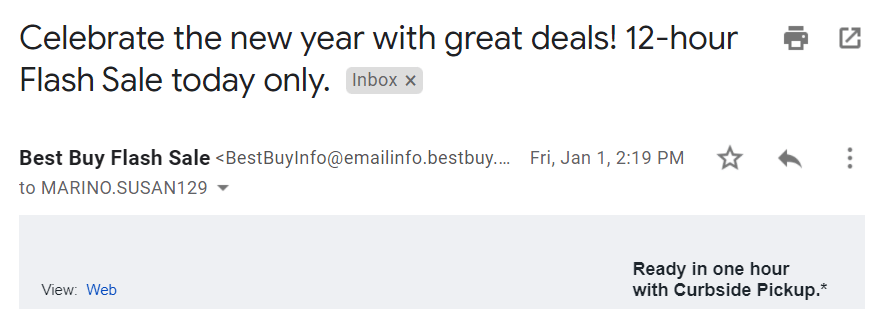 strong subject line for new year email