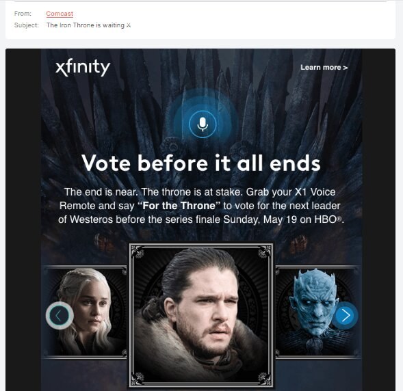 interactive email example